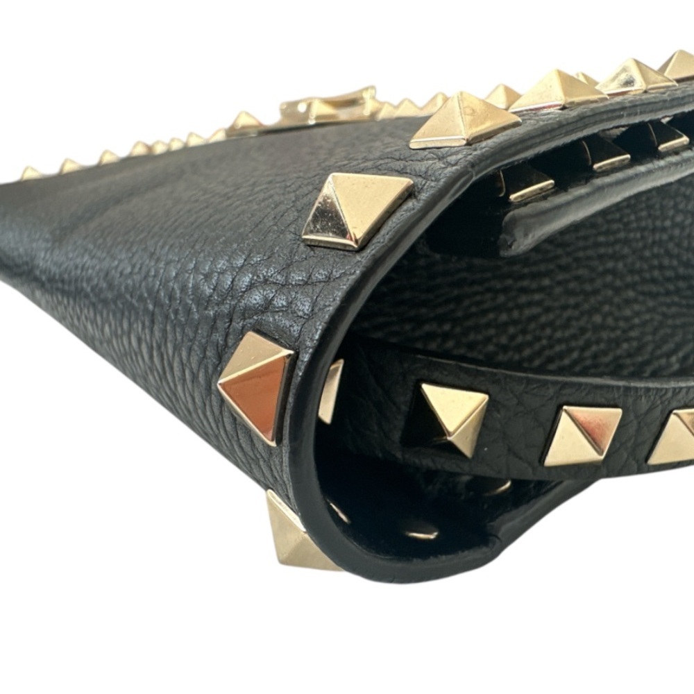 Valentino Garavani Black Leather Rockstud Crossbody Bag with Gold Hardware - Picture 6 of 13